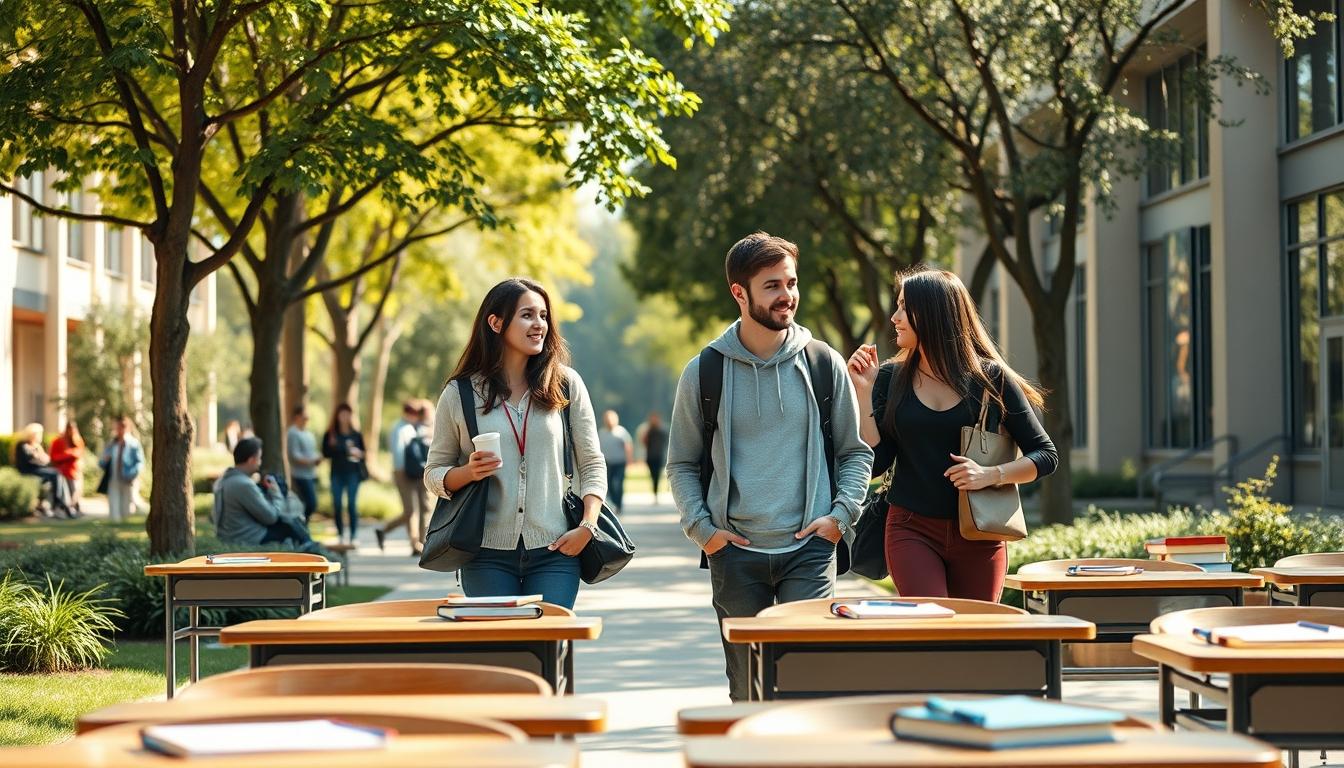 University campus and scholarly environment in Manchester