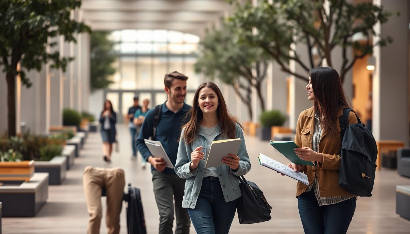 Student preparing for exams with study materials
