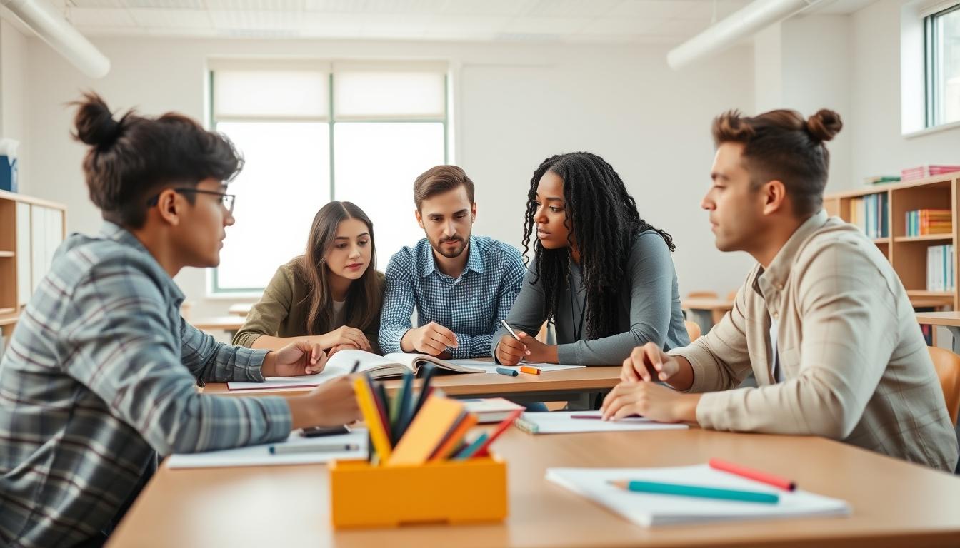 Structured study materials and learning resources on a desk