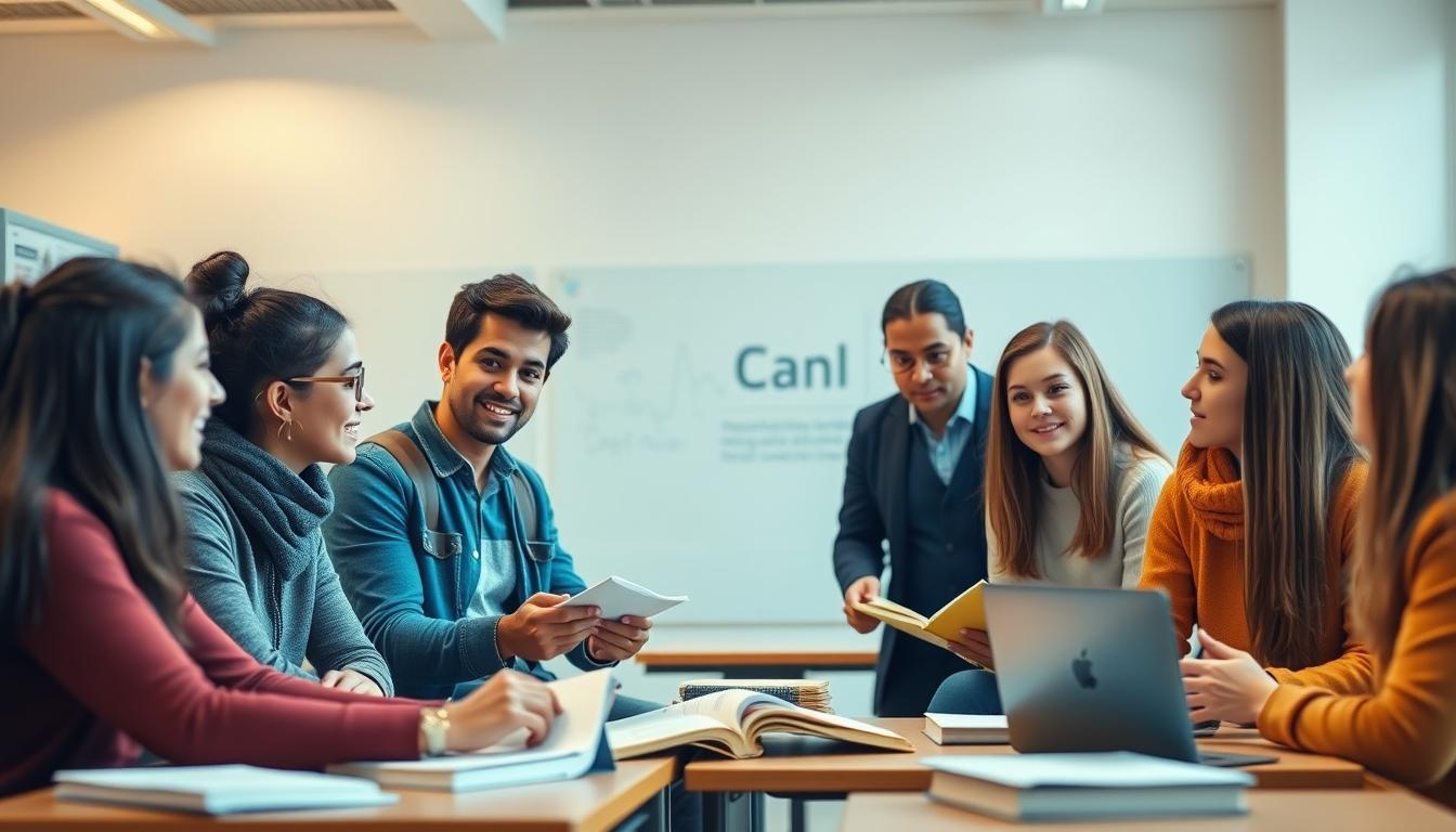 Modern university campus for students